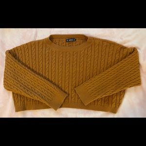 CROPPED BURNT ORANGE SHEIN SWEATER 🧡